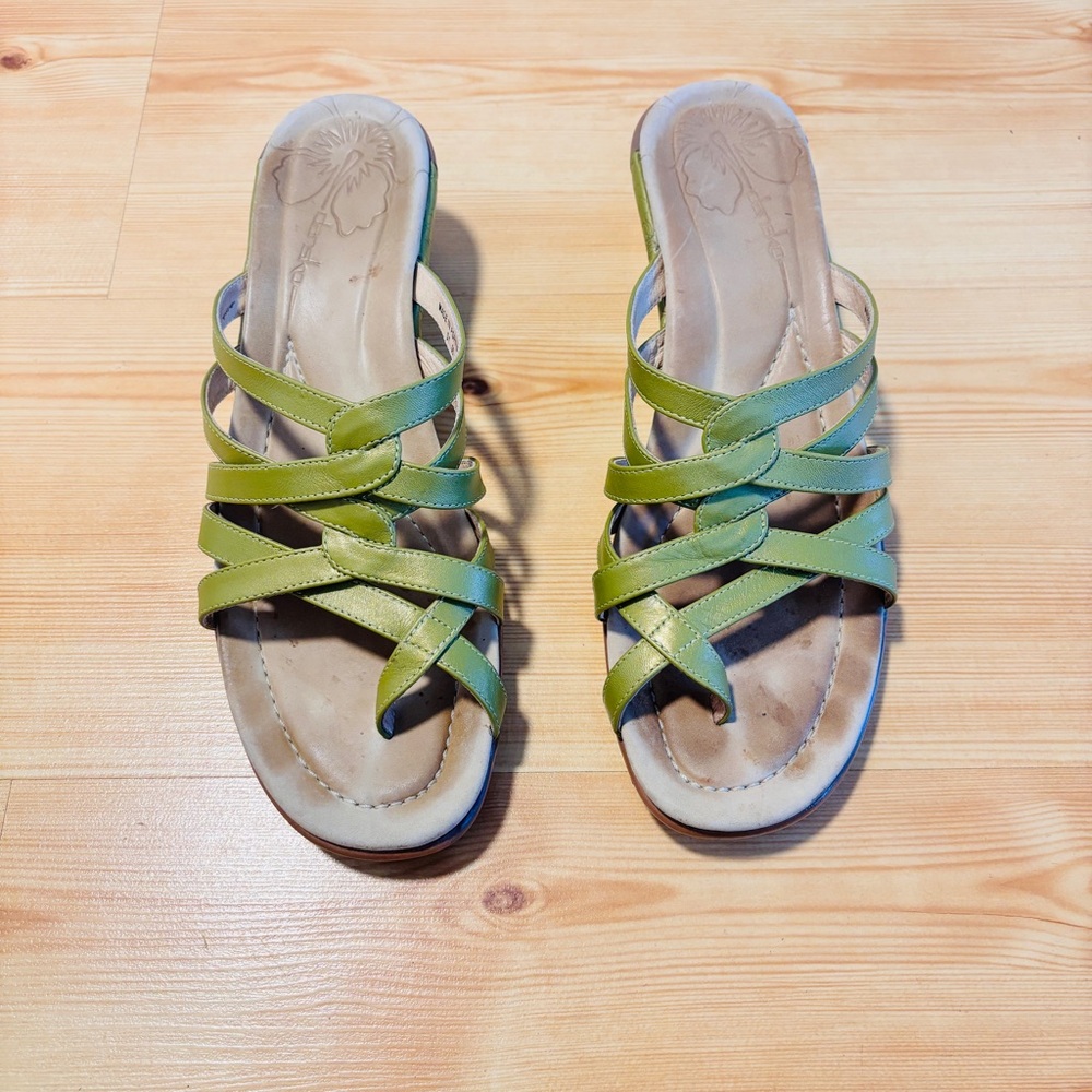 Dansko Green Strappy Sandals